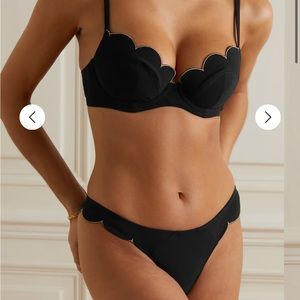NWT Agent Provocateur Lorna Black Scallop Trim Cupped Bra